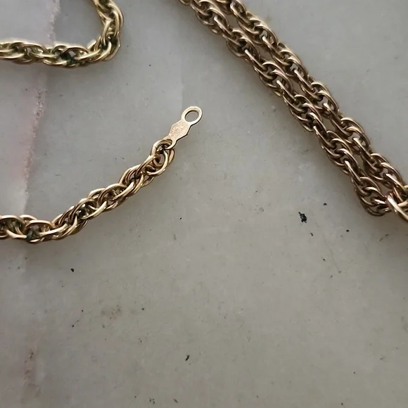 AJG 20-12K CO Gold Rope Chain Necklace 27 Inches - Picture 3 of 12